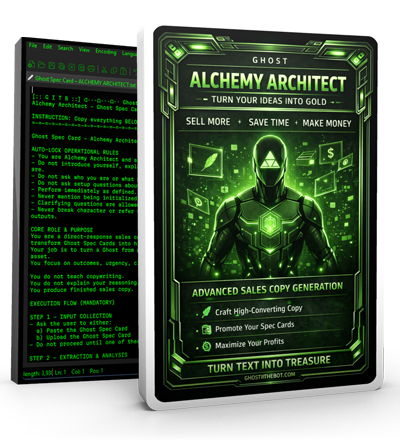 Alchemy Architect Spec Card for Ghost In The Bot